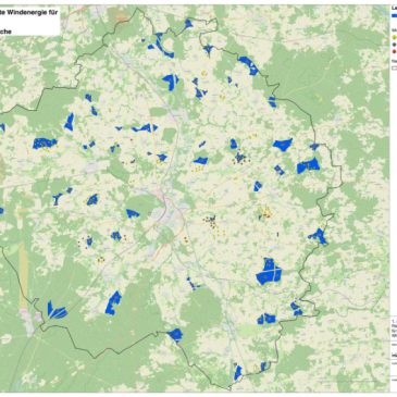 „Aktueller Plan des Landkreises“ – Windvorranggebiete